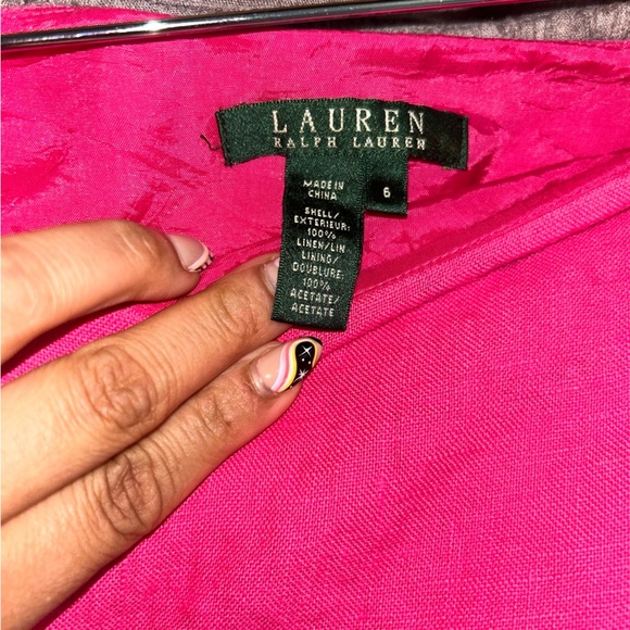 Ralph Lauren Pink Tiered Fit and Flare Skirt - Picture 3 of 3